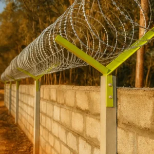 Concertina wire fence